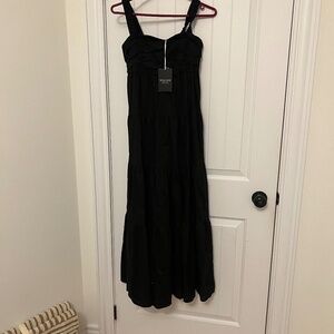 Marie long black maxi dress
